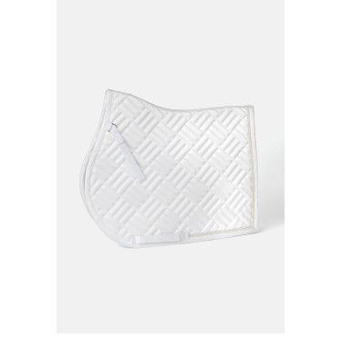 Horze Aachen veelzijdig zadeldek Wit / turquoiseblauw