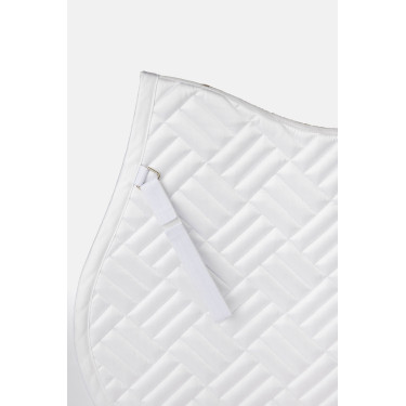 Tapis de selle mixte Horze Aachen Blanc / bleu turquoise Tapis de selle mixte Horze Aachen Blanc / bleu turquoise