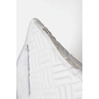 Tapis de selle mixte Horze Aachen Blanc / bleu turquoise Tapis de selle mixte Horze Aachen Blanc / bleu turquoise