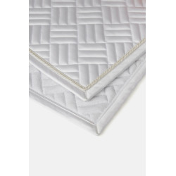 Tapis de selle mixte Horze Aachen Blanc / bleu turquoise Tapis de selle mixte Horze Aachen Blanc / bleu turquoise