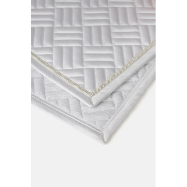 Tapis de selle mixte Horze Aachen Blanc / bleu turquoise Tapis de selle mixte Horze Aachen Blanc / bleu turquoise