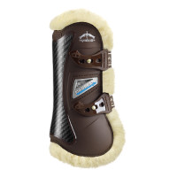 Veredus Carbon Gel Vento schapenvacht peesbeschermers Bruin Veredus Carbon Gel Vento schapenvacht peesbeschermers Bruin