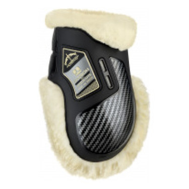 Veredus Carbon Gel Absolute peesbeschermers met schapenvacht Zwart