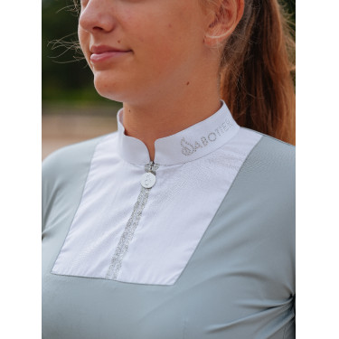 Dames poloshirt met lange mouwen Le Sabotier Ysance Grijs