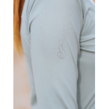 Dames poloshirt met lange mouwen Le Sabotier Ysance Grijs
