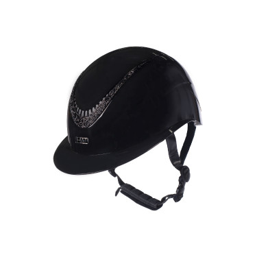 Casque HKM Alarion Brillant Noir / noir