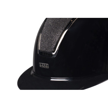 Casque HKM Lady Shield brillant Noir / argenté