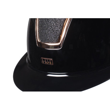 Casque HKM Lady Shield brillant Noir / rosegold