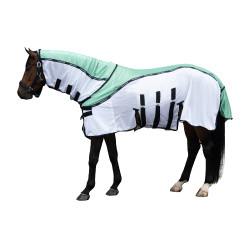 Couverture anti-mouches HKM Light Vert / blanc Couverture anti-mouches HKM Light Vert / blanc