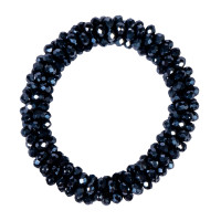 HKM Crystal haarelastiekje Diepblauw