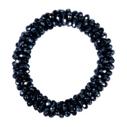 HKM Crystal haarelastiekje Diepblauw