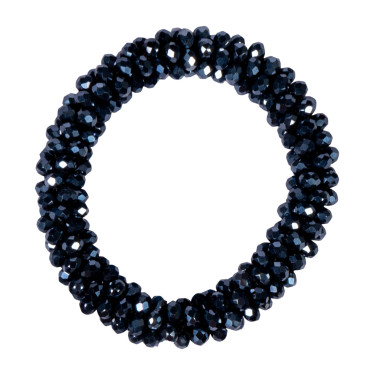 HKM Crystal haarelastiekje Diepblauw