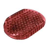 HKM Flip-massagehandschoen Bordeaux / grijs