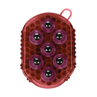 HKM Flip-massagehandschoen Bordeaux / grijs