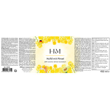 Huile HKM pour sabots en bouteille