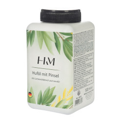 Huile pour sabots HKM en bouteille pour le dessèchement Blanc