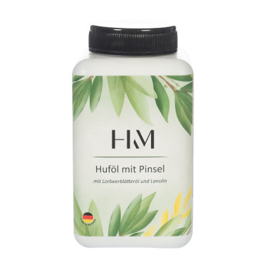 Huile pour sabots HKM en bouteille pour le dessèchement Blanc