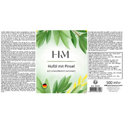 Huile pour sabots HKM en bouteille pour le dessèchement Blanc