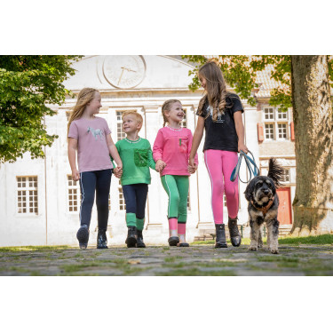 Legging HKM Maui fond intégral en silicone enfant Vert