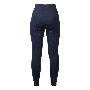 HKM Mesh II legging dames met fullseat van siliconen Diepblauw