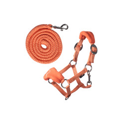 Licol avec polaire HKM Hobby Horse Orange