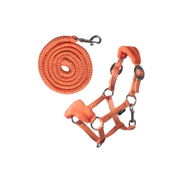 Licol avec polaire HKM Hobby Horse Orange