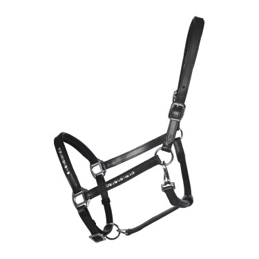 Lederen halster HKM Sparkle Zwart Lederen halster HKM Sparkle Zwart