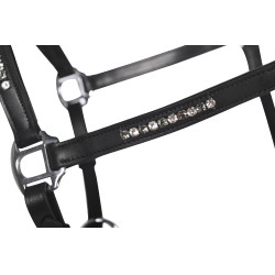 Lederen halster HKM Sparkle Zwart Lederen halster HKM Sparkle Zwart