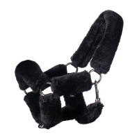 HKM halster met synthetische bontvoering Hobby Horse Zwart