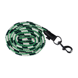 Longeerlijn HKM Maui met musketonhaak Groen / marineblauw / wit