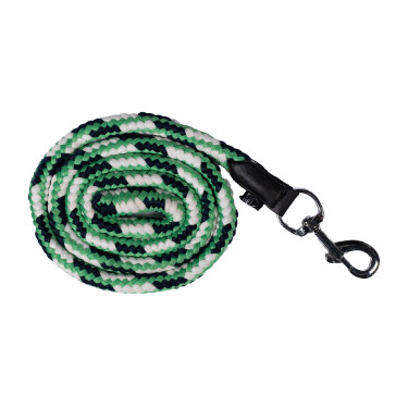 Longeerlijn HKM Maui met musketonhaak Groen / marineblauw / wit