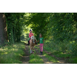 Longeerlijn HKM Maui met musketonhaak Groen / marineblauw / wit