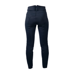 Pantalon HKM Pearl City fond intégral en silicone femme Bleu profond Pantalon HKM Pearl City fond intégral en silicone femme Bleu profond