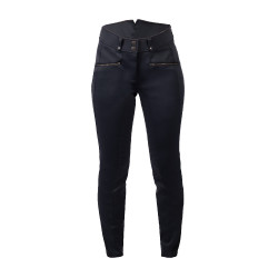 Pantalon HKM Pearl City fond intégral en silicone femme Noir Pantalon HKM Pearl City fond intégral en silicone femme Noir