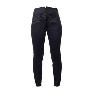 Pantalon HKM Pearl City fond intégral en silicone femme Noir Pantalon HKM Pearl City fond intégral en silicone femme Noir