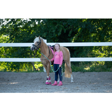 Polo à manches longues HKM Maui enfant Rose