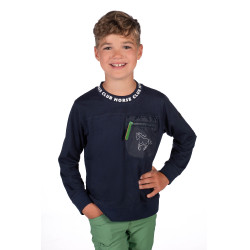 HKM Maui kinderlongsleeve-polo Diepblauw HKM Maui kinderlongsleeve-polo Diepblauw
