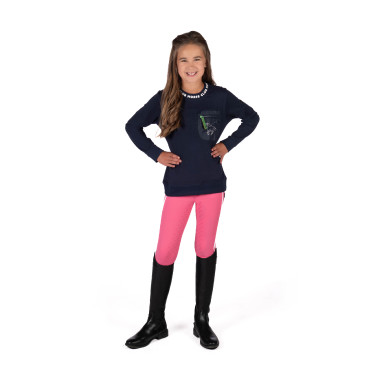 Polo à manches longues HKM Maui enfant Bleu profond Polo à manches longues HKM Maui enfant Bleu profond