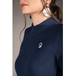 Polo à manches longues Lauria Garrelli Arezzo Soft Bleu profond