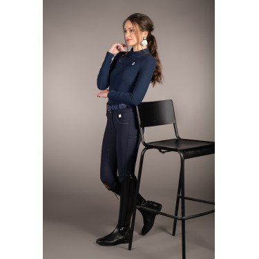 Polo à manches longues Lauria Garrelli Arezzo Soft Bleu profond