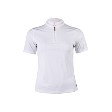Polo de concours HKM Amy femme Blanc