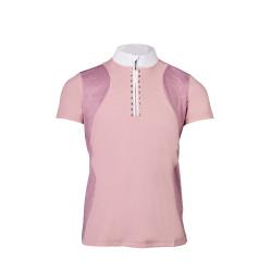 Polo de concours HKM Glam enfant Vieux rose