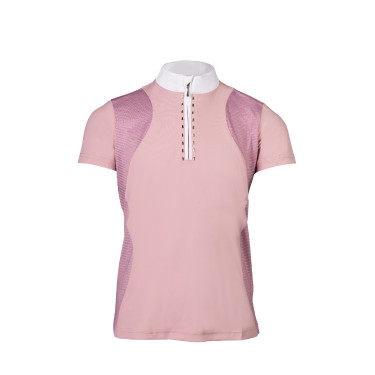 Polo de concours HKM Glam enfant Vieux rose