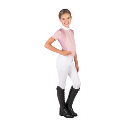 Polo de concours HKM Glam enfant Vieux rose