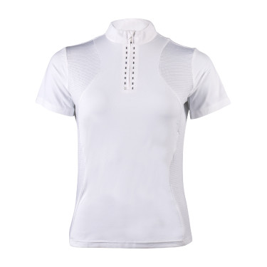 HKM Glam wedstrijdpolo met korte mouwen voor dames Wit