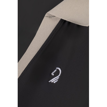 HKM mouwloos damespoloshirt Limone Zwart