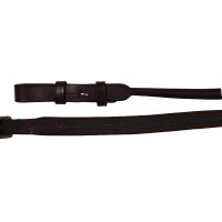 Rênes en cuir HKM revêtement Lisa à couture ronde Marron
