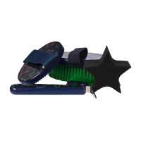 Set de pansage HKM Maui par 4 Bleu profond