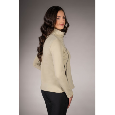 Sweat zippé Lauria Garrelli Limone femme Gris / beige