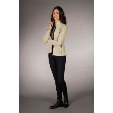 Sweat zippé Lauria Garrelli Limone femme Gris / beige